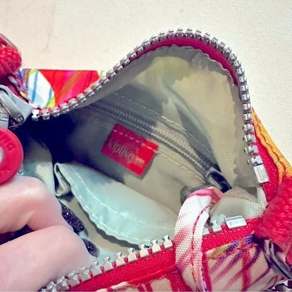 Kipling Alvar XS Cross Body Minibag Bright Rainbow Splatter Abstract Print - Picture 9 of 11